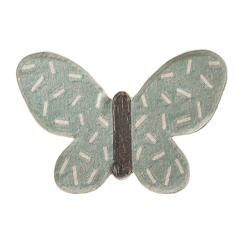 Tapis de bain papillon - Blanc - 84x25,4cm-1