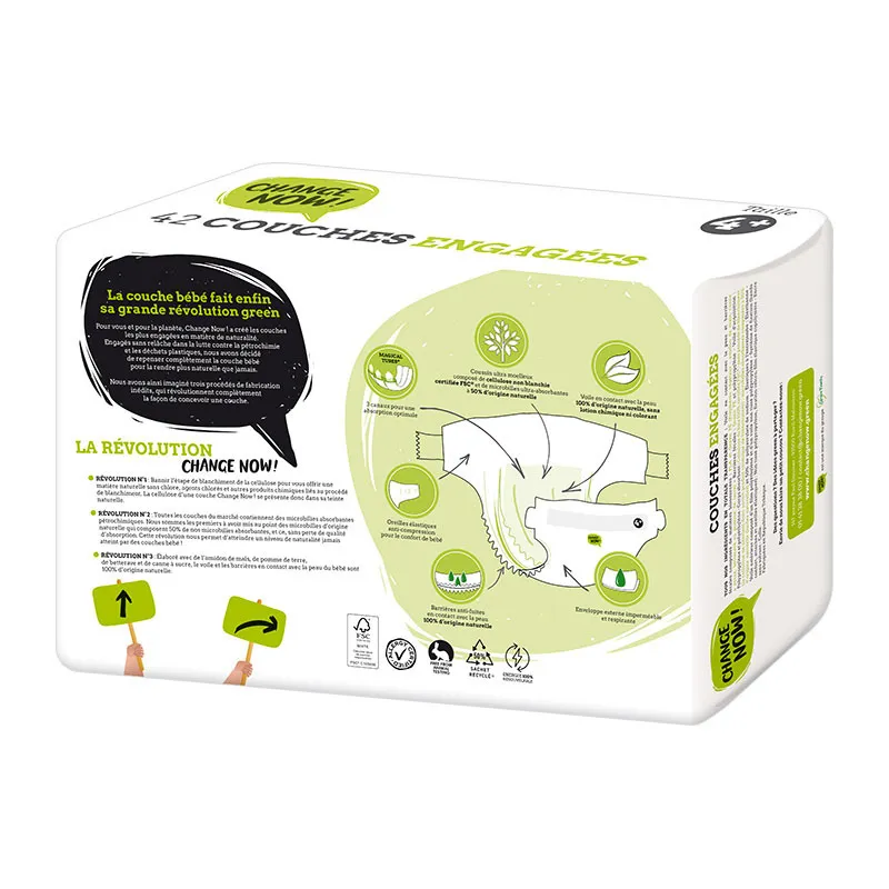 Couches Éco Change Now T.4+/9-20kg - 2x42 - LOVE & GREEN - CHANGE NOW !-1