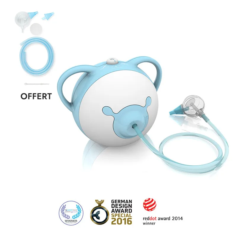 Mouche bébé électrique Nosiboo Pro + OFFERT Kit de remplacement - Bleu-3