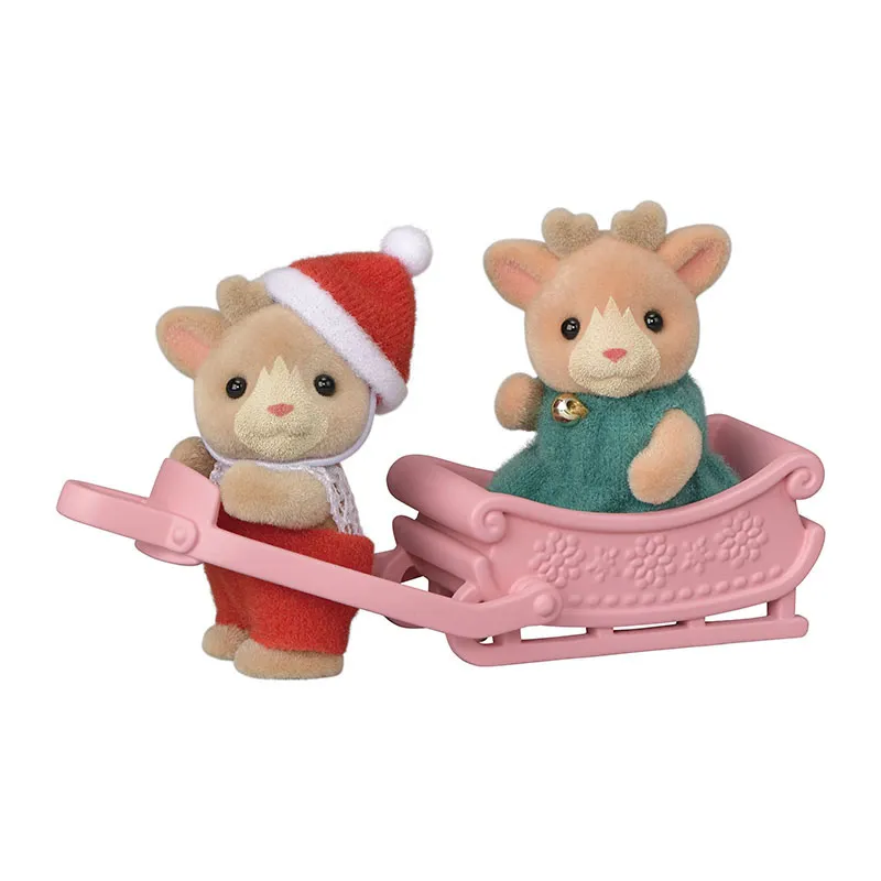 Famille renne & traineau - 5pcs-3