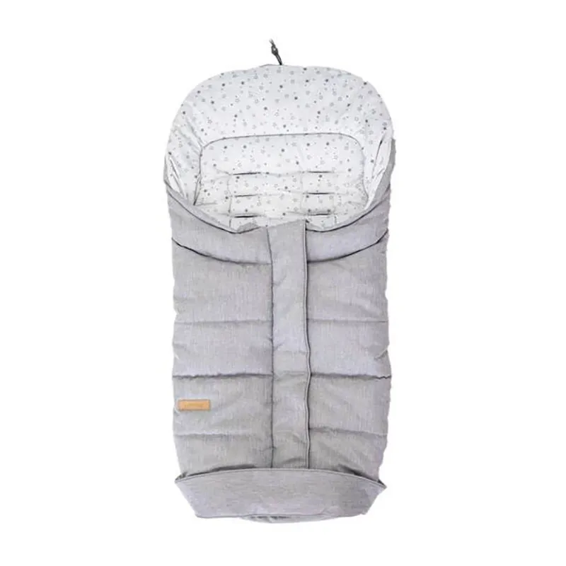 Chancelière Microdoux imp. Étoiles Gris - 100cm-0