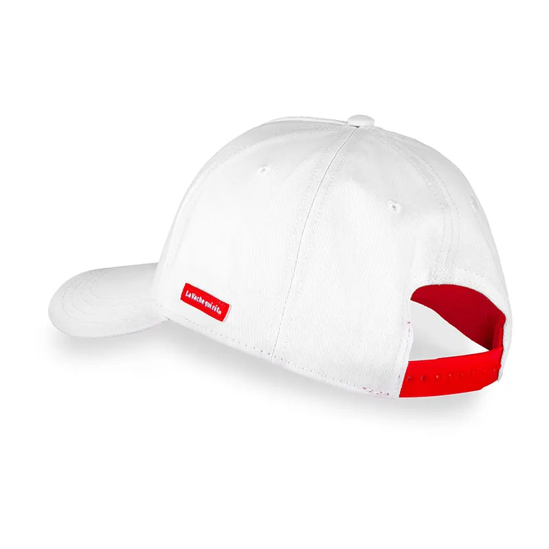 Casquette baseball homme en coton La Vache Qui Rit Cow - Blanc/Rouge-4