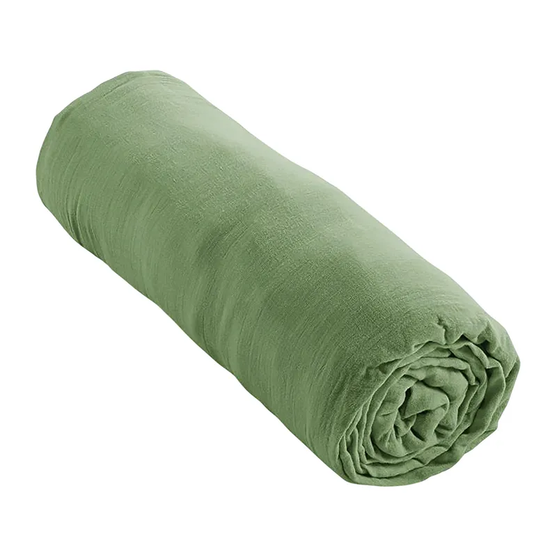 Drap-Housse Gaze de coton Noah Bonnet 30cm Olive-0