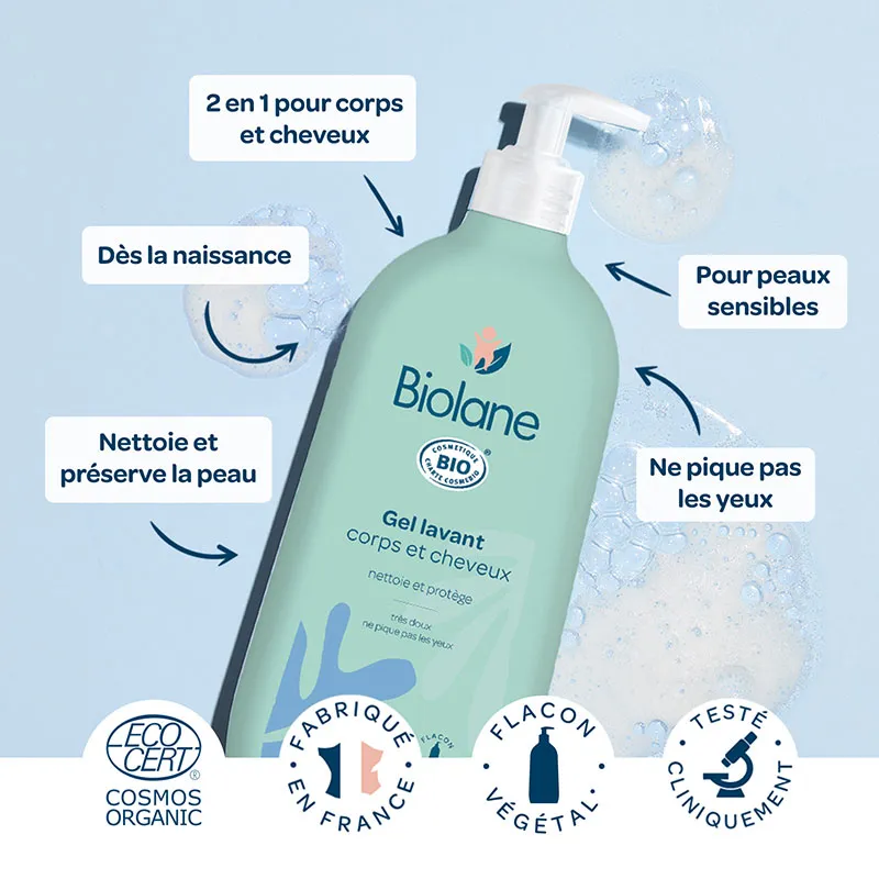 2 Gels Lavants Corps et Cheveux BIO - 2x500ml-3