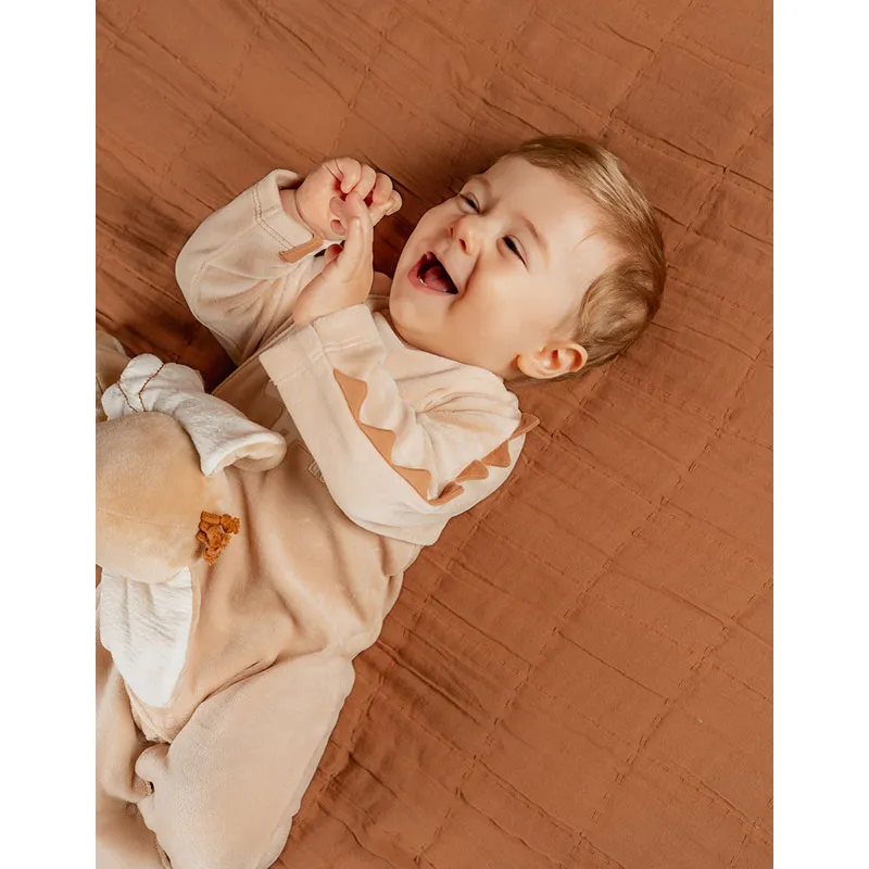 Dors-bien bébé Velvet Funny dino - Beige-6