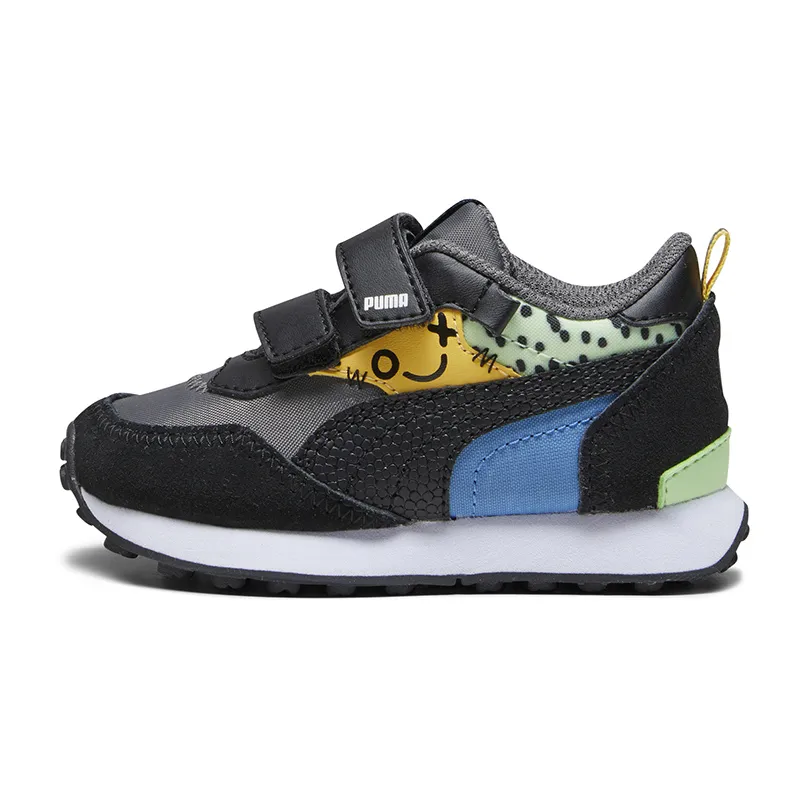 Baskets Bébé Rider Puma - Anthracite/Bleu/Jaune-2