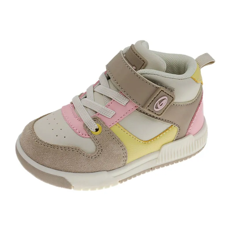 Baskets montantes scratch - Beige-0