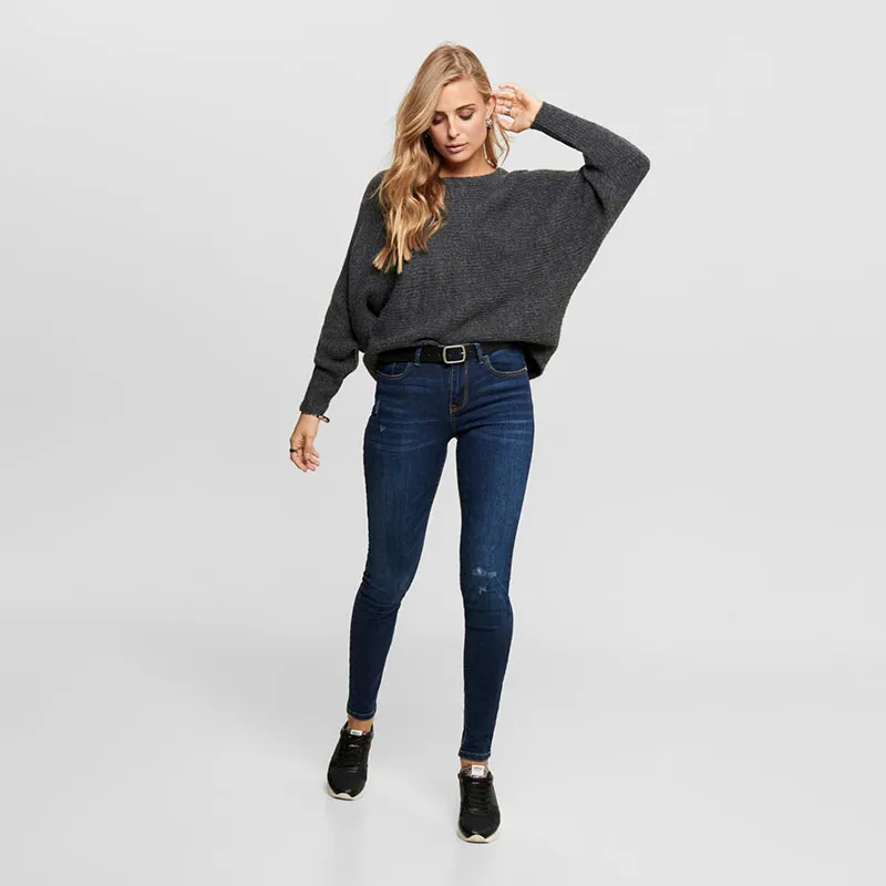 Pull Daniella - Gris | Dark Grey Melange - ONLY-3