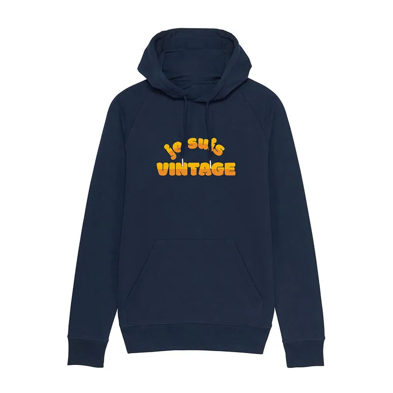 Hoodie Femme Je suis vintage - Navy-0