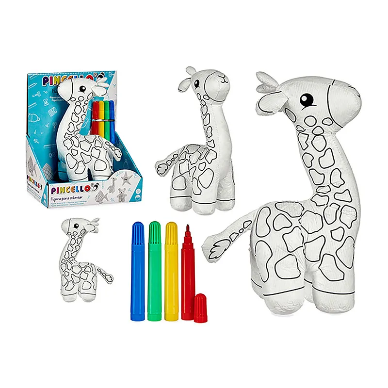 Peluche Girafe à colorier - 12m+-0