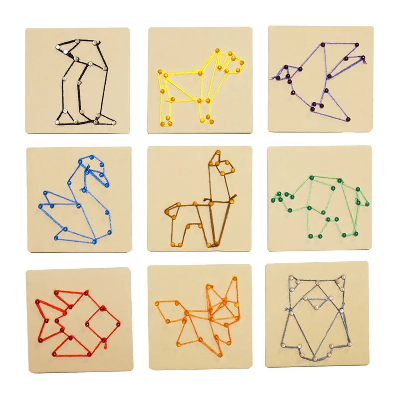 Kit DIY String Art Orig'Animals 10x10cm 10pcs - 7+-0