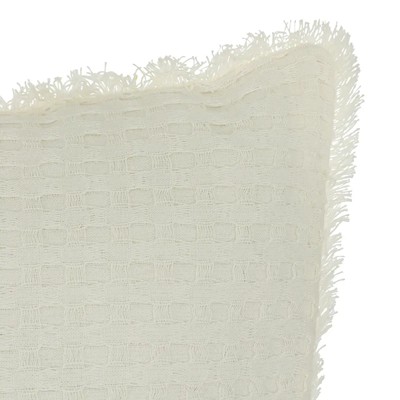 Coussin nid d'abeille Widdy Blanc The Floral Collection - 45x45cm-1