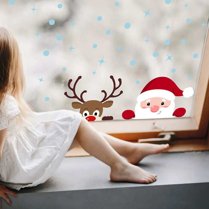 Stickers muraux - Père Noël & Rudolph -2