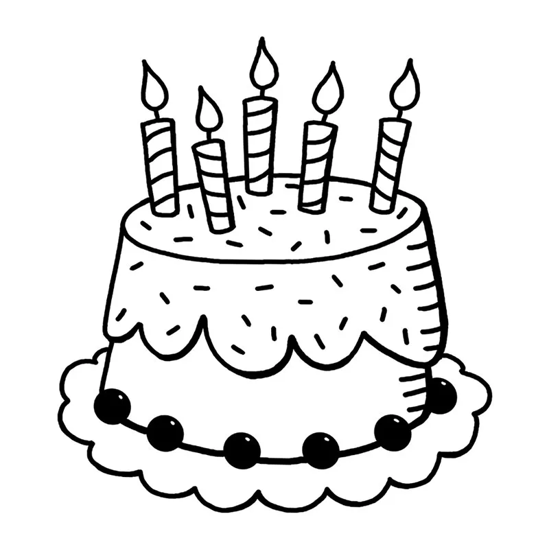 Tampon bois Taille C Gâteau d'anniversaire - 14+-1