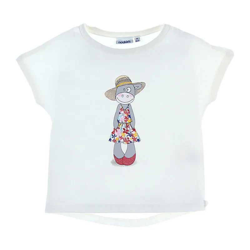 T-shirt Pool Party BIO - Blanc-0