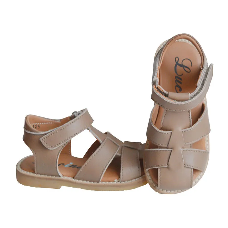 Sandales Oscar cuir - Taupe-1