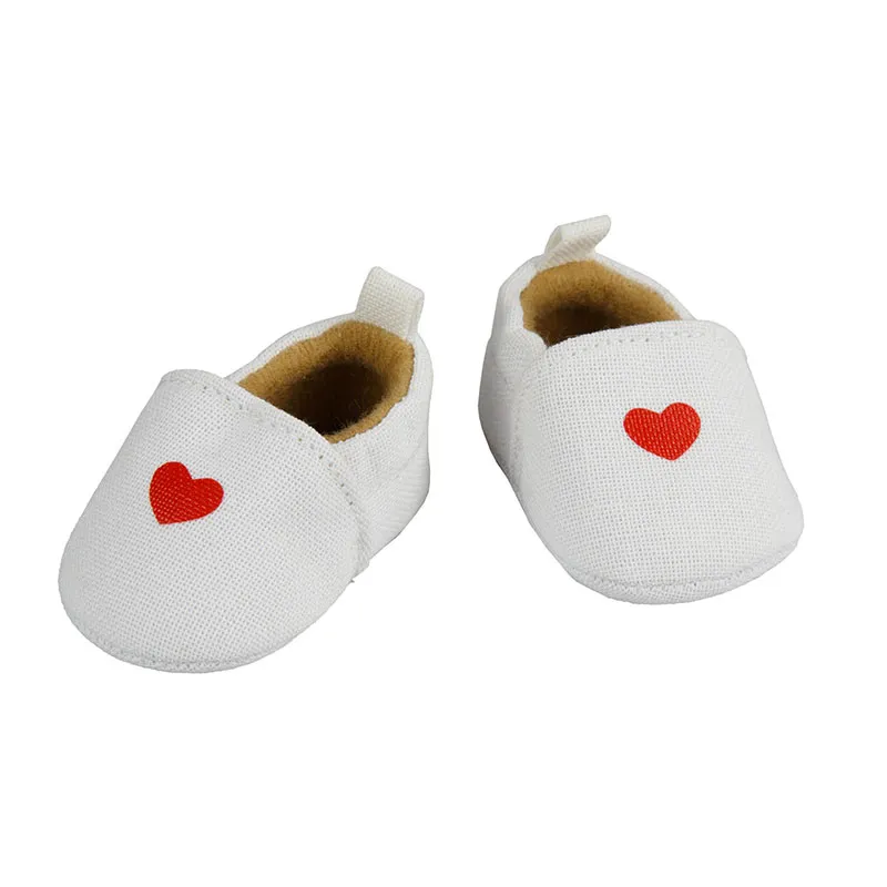Chaussons Cœurs - Poupée 30-34/38-45cm-0