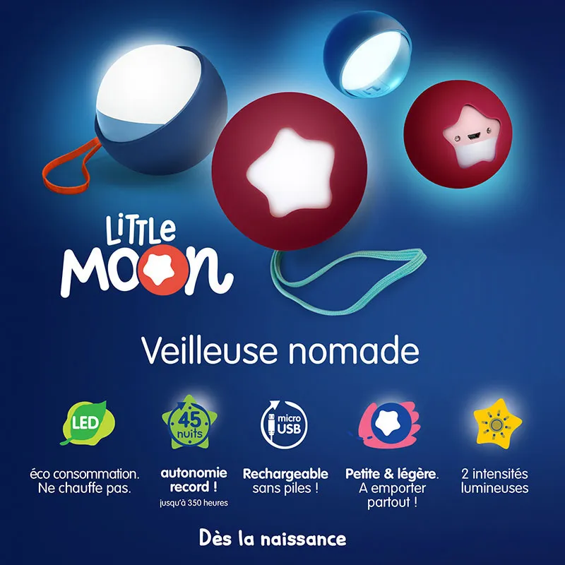 Veilleuse Little moon Rose - 0m+-5
