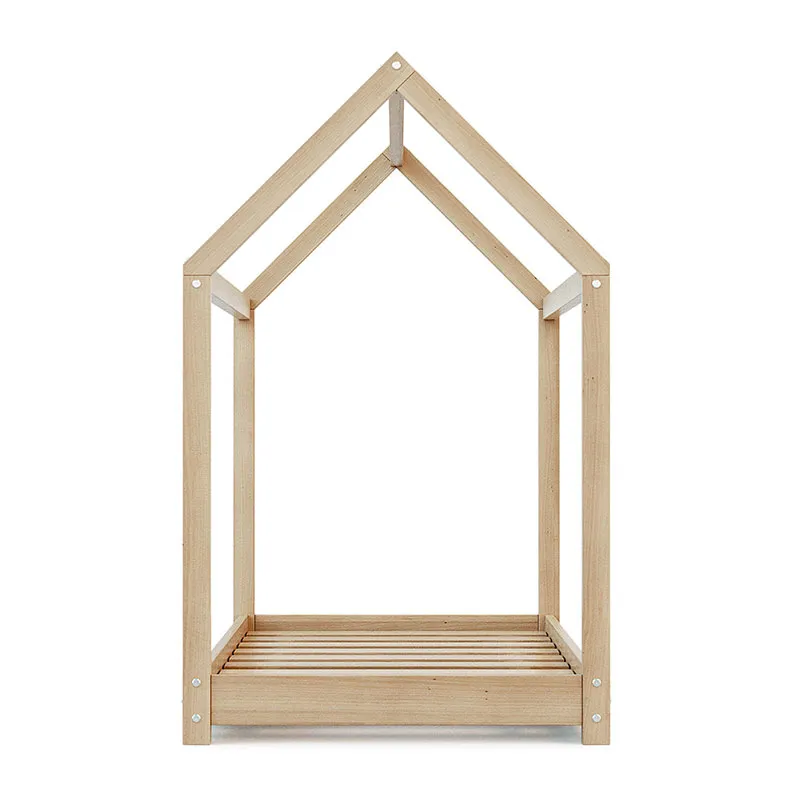 Lit Cabane Bébé Bois - 70x140cm-1