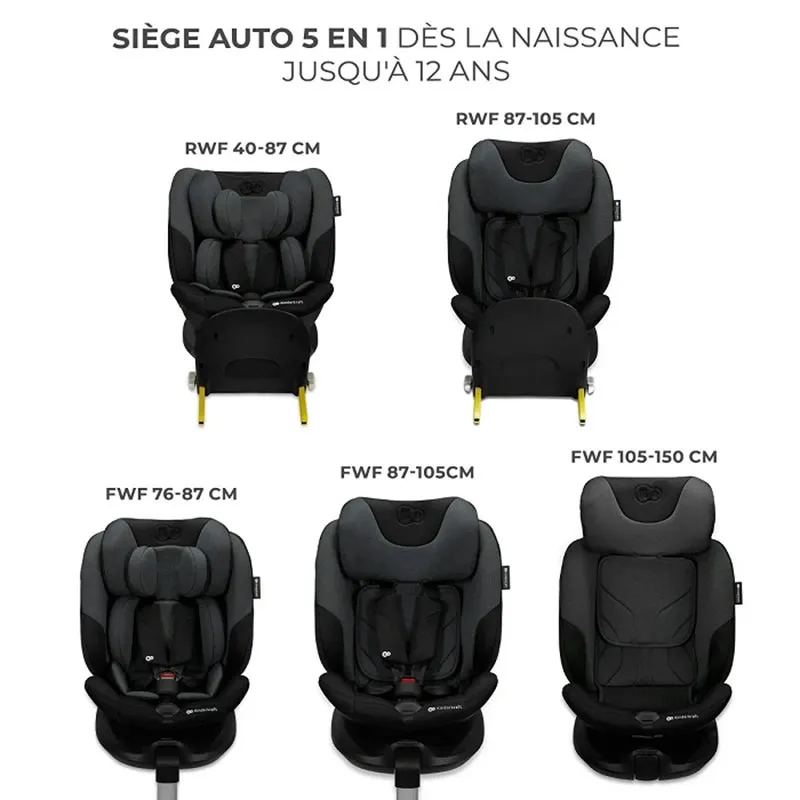 Siège-auto 360° I-FIX i-Size/Isofix 40-150cm - Noir-4