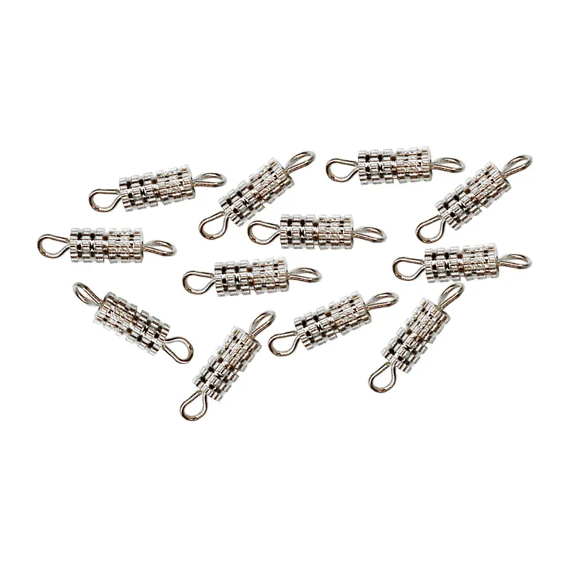 Fermoirs à vis Argentés 2x12mm 20pcs - 3+-0