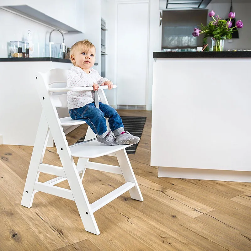 Chaise-haute Alpha+ avec tablette Blanc + Transat Alpha Bouncer 2en1 Lapin Beige - 0m+-11