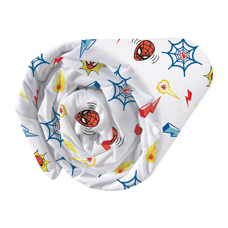 Drap-H. Spiderman Blanc - 90x190/200cm-0