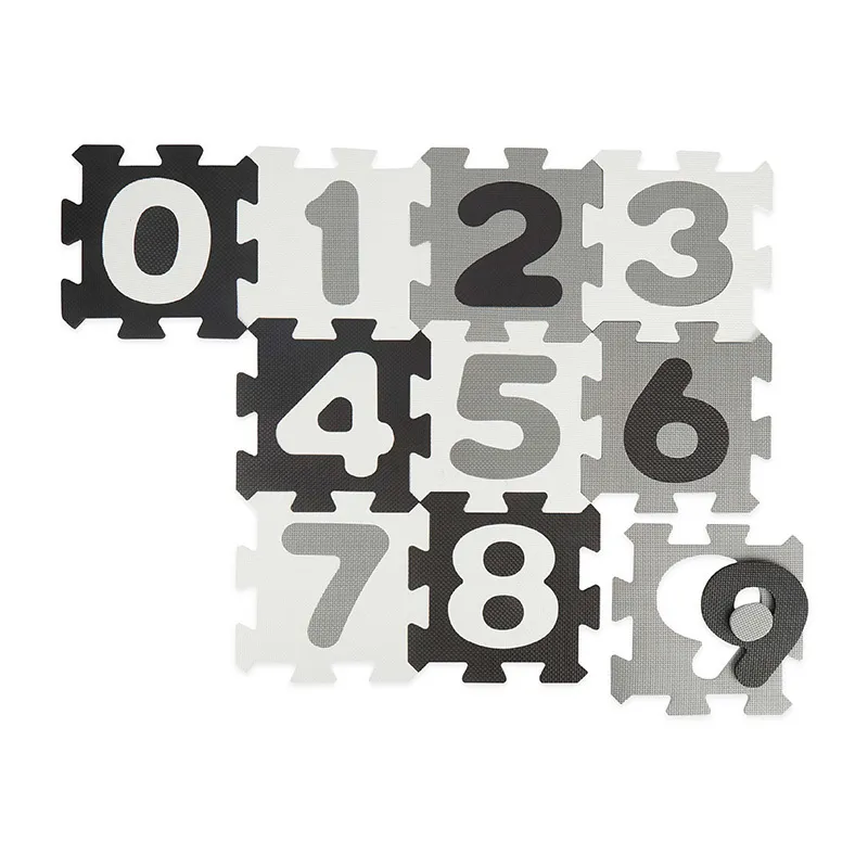 Puzzle Chiffres Mat Noir/Blanc 10pcs - 12m+-4