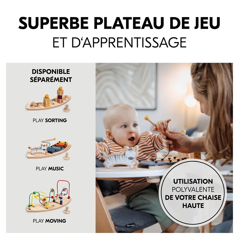 Tablette de jeu pour chaise Alpha /Beta Blanc - 6m+-2