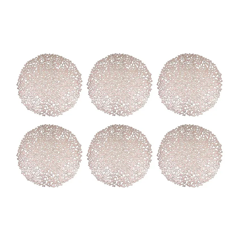 6 Sets de table Doré - Ø38cm-0