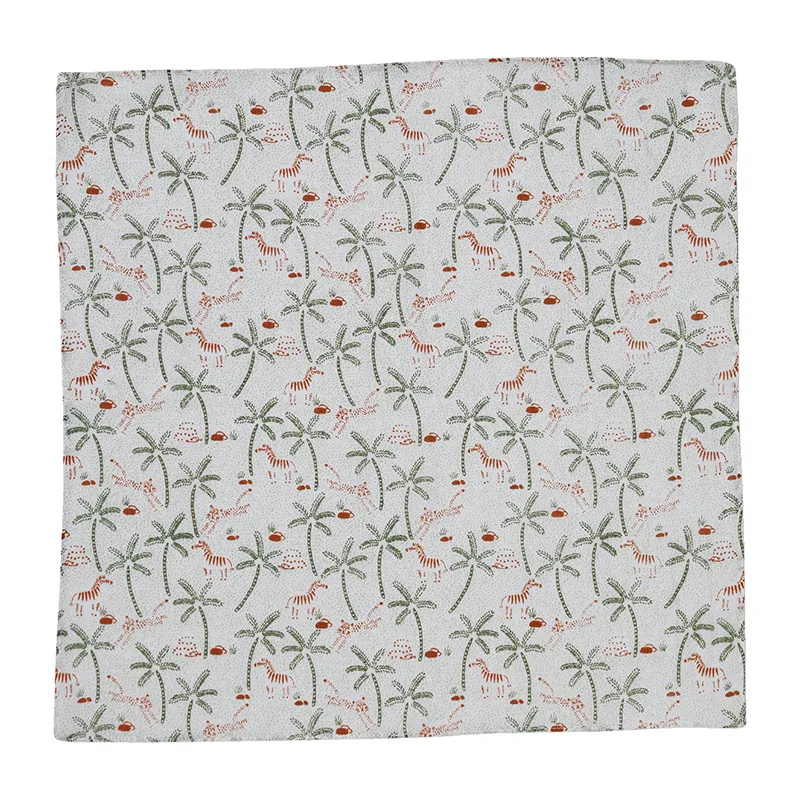 Foulard Girafe voile de coton - Blanc-1