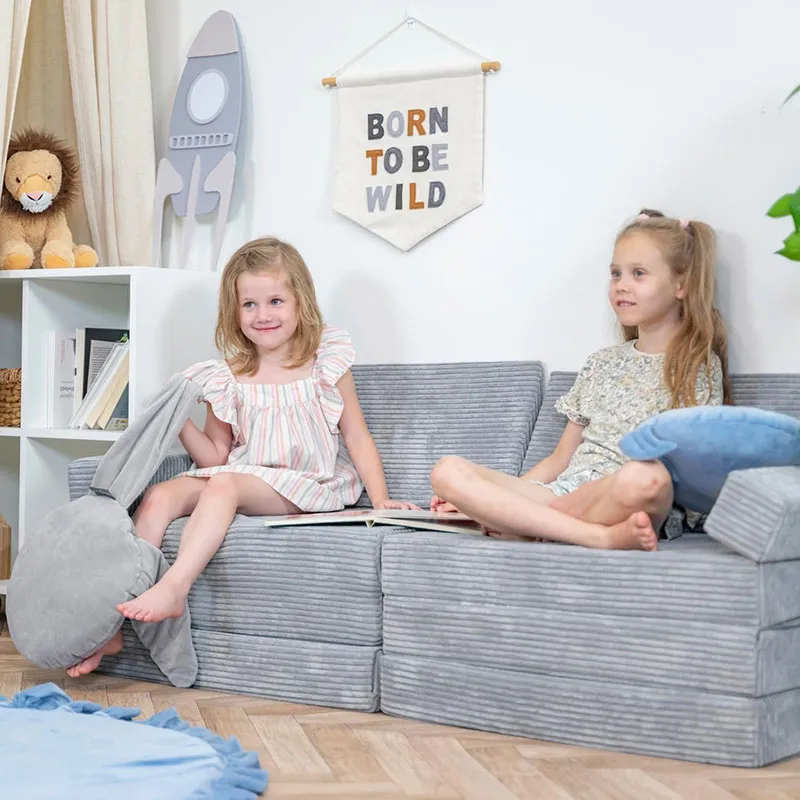 Canapé pliant pour enfant Gris Foncé - 110x70x30cm-1