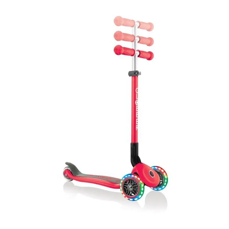 Trottinette 3 roues pliable Primo roues lumi. Rouge - 36m+-1