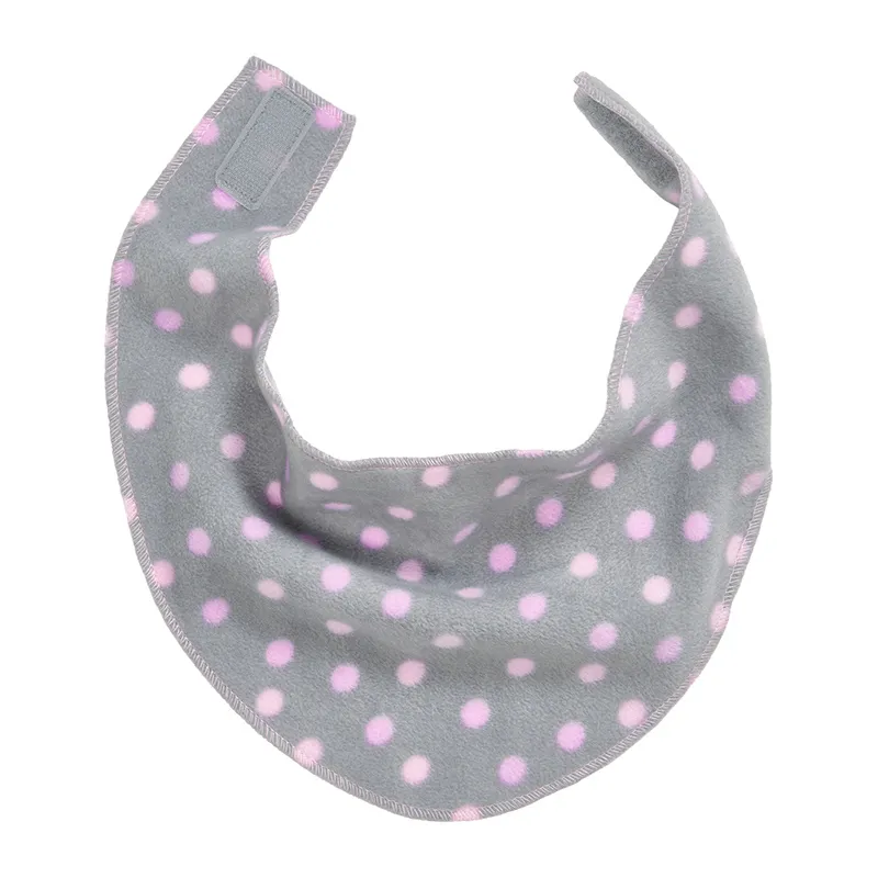 Écharpe triangle polaire Pois - Gris/Rose-2