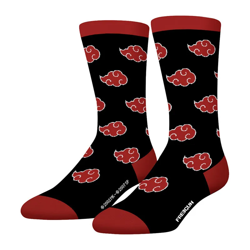 4 paires de Chaussettes Homme Naruto Shippuden - Orange/Noir/Rouge-1