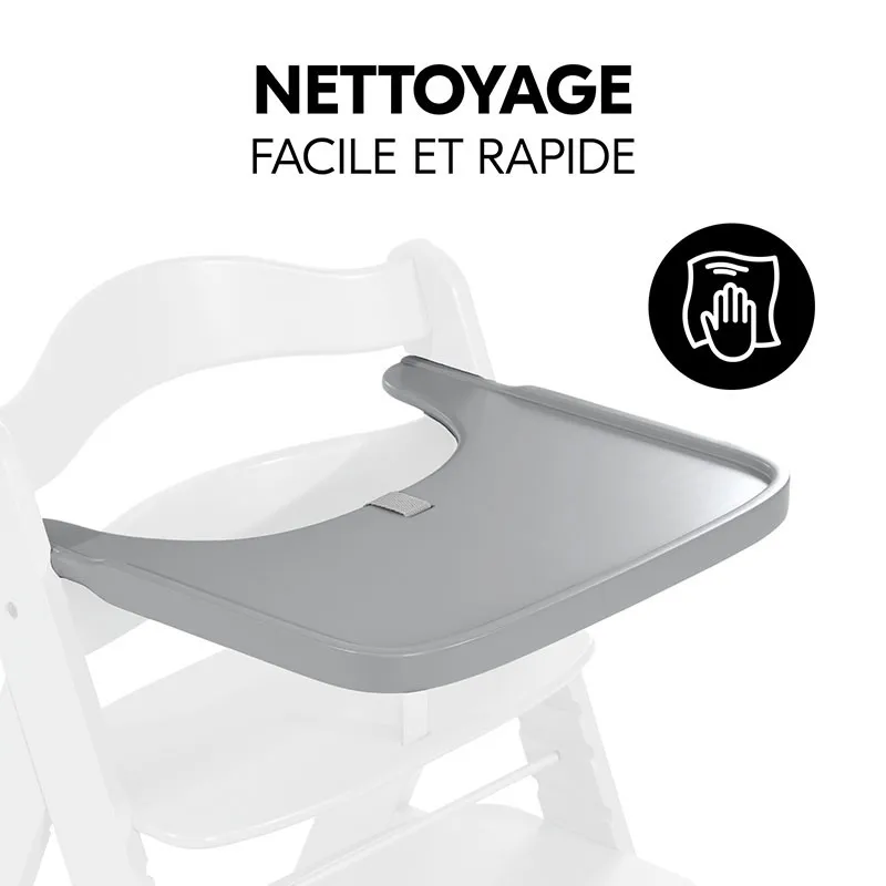 Tablette en bois pour Chaise haute - Gris-8