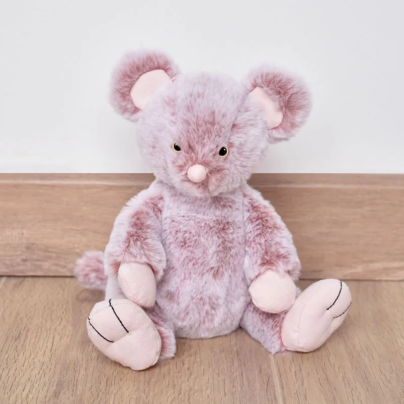 Peluche Lily la souris Les Sweety Mousse Rose - 17cm-4