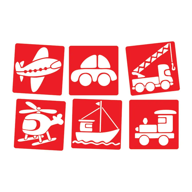 Pochoirs Transports - 6pcs-0