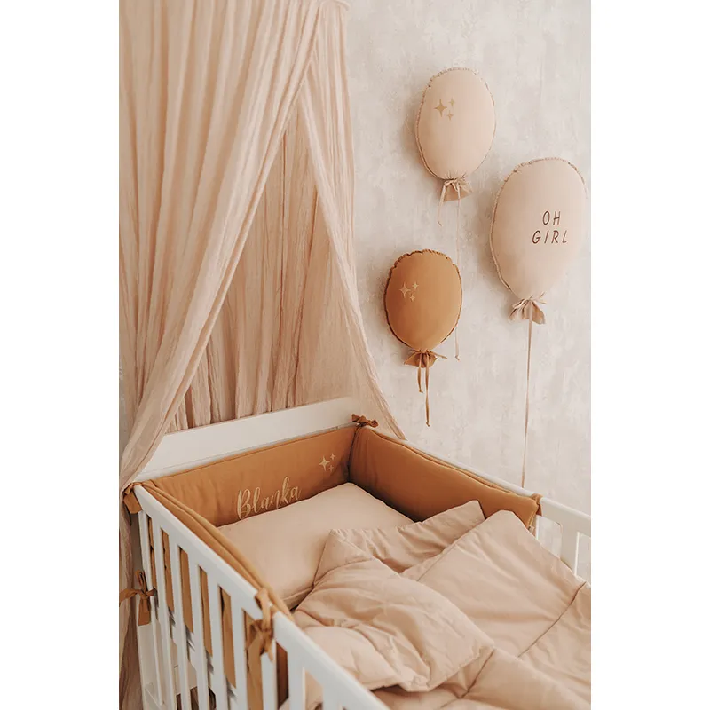 Tour de lit Coton Camel - 210cm-4