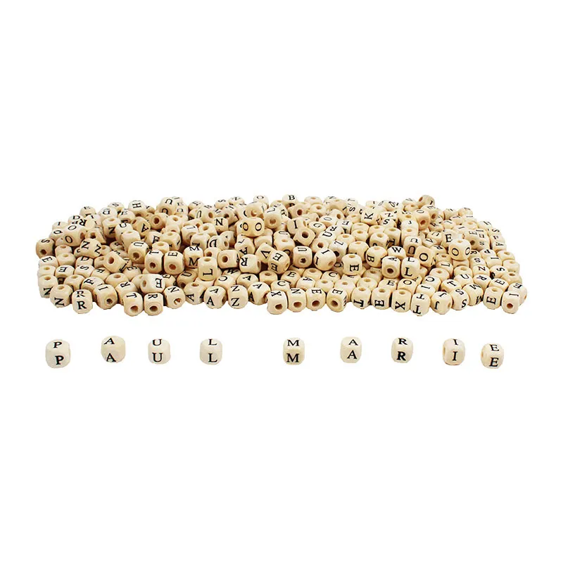Perles en bois Alphabet 400pcs - 3+-6