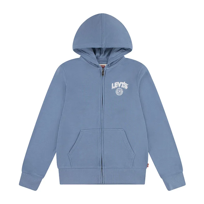 Sweat zippé à capuche Solid - Cornetblue-0