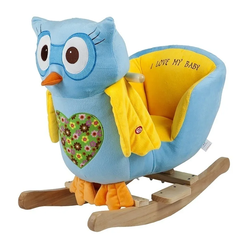 Rocker Baby sonore Chouette bleu - 12m+-0