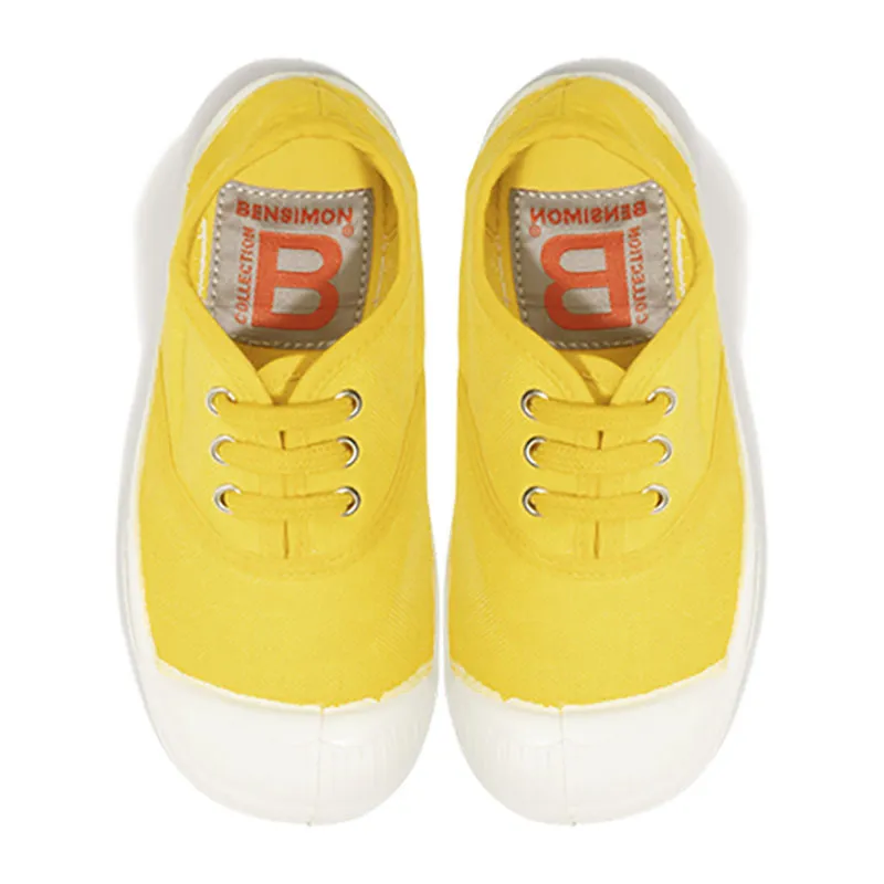 Tennis à lacets Enfant - Jaune Citron-0