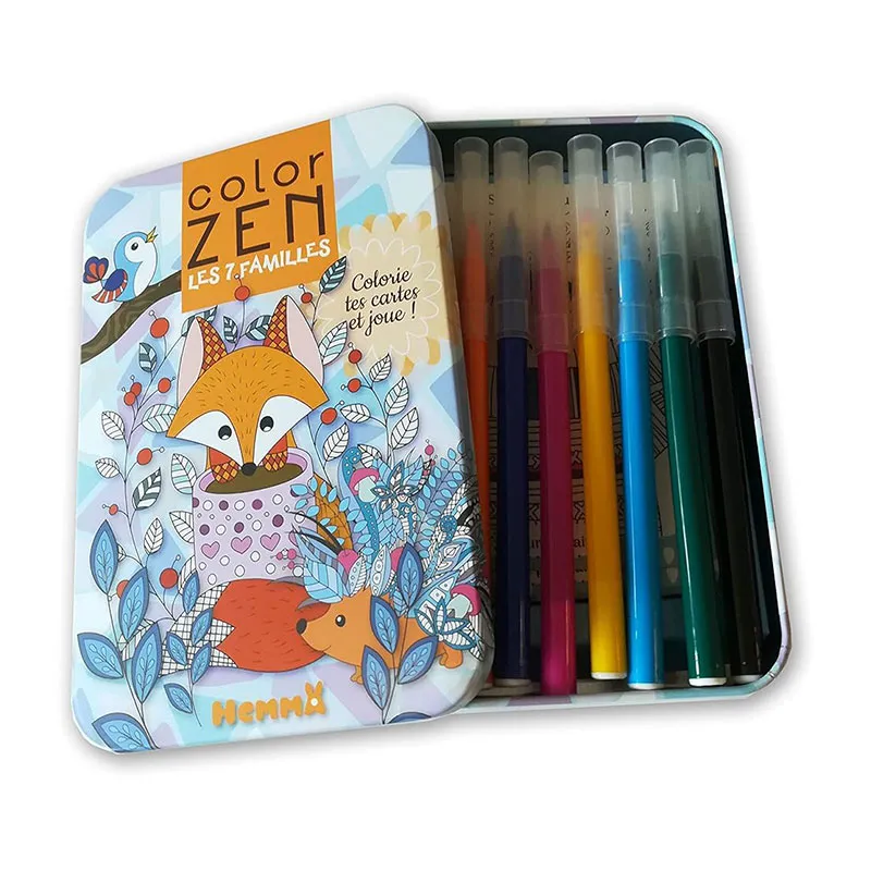 Jeu à colorier Les 7 familles Color zen - 24m+-2