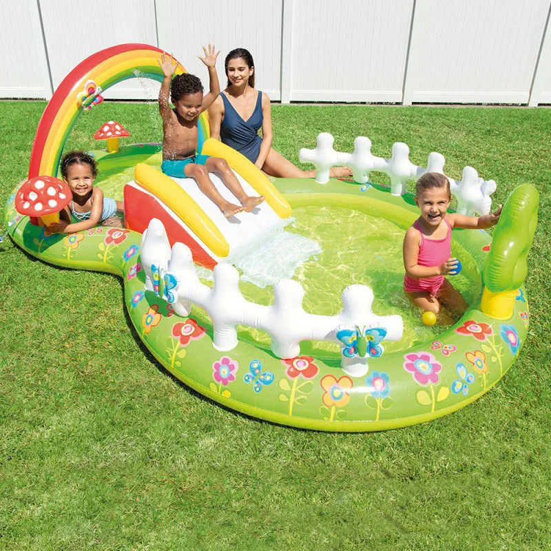 Aire de jeux gonflable Mon jardin - 290x180x104cm-0