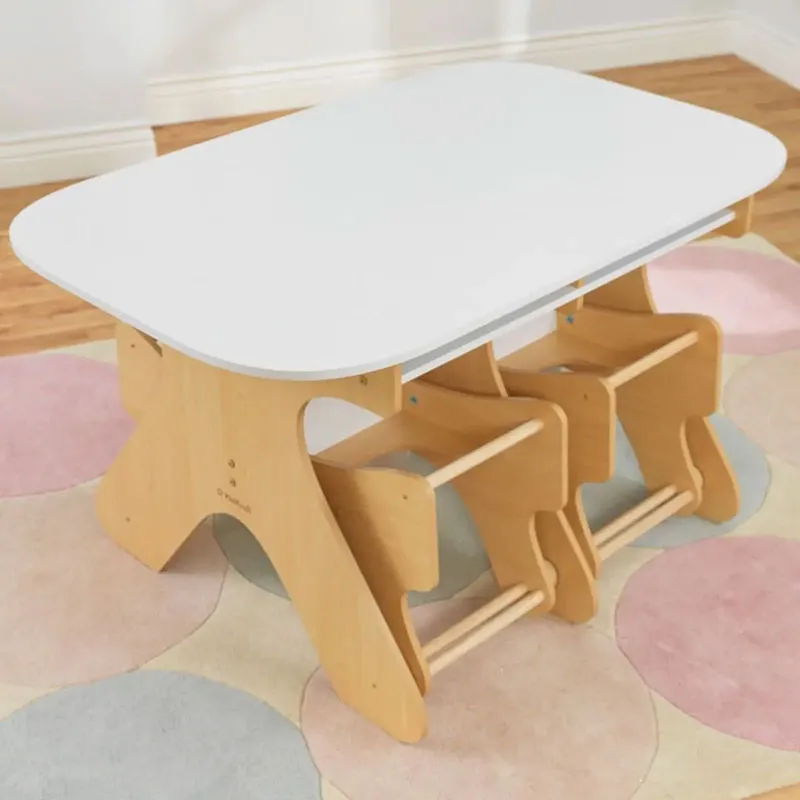 Table extensible + Bancs Arches Blanc - 36m+-7