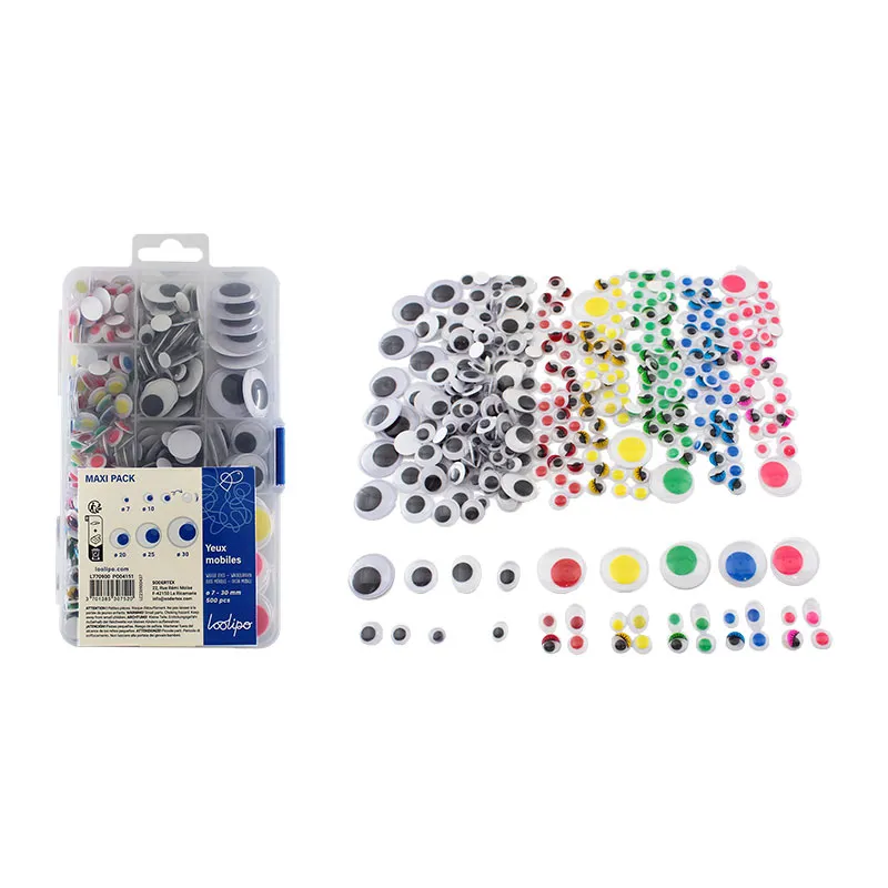Yeux mobiles adhésifs ⌀7/10/20/25/30mm 500pcs - 4+-0