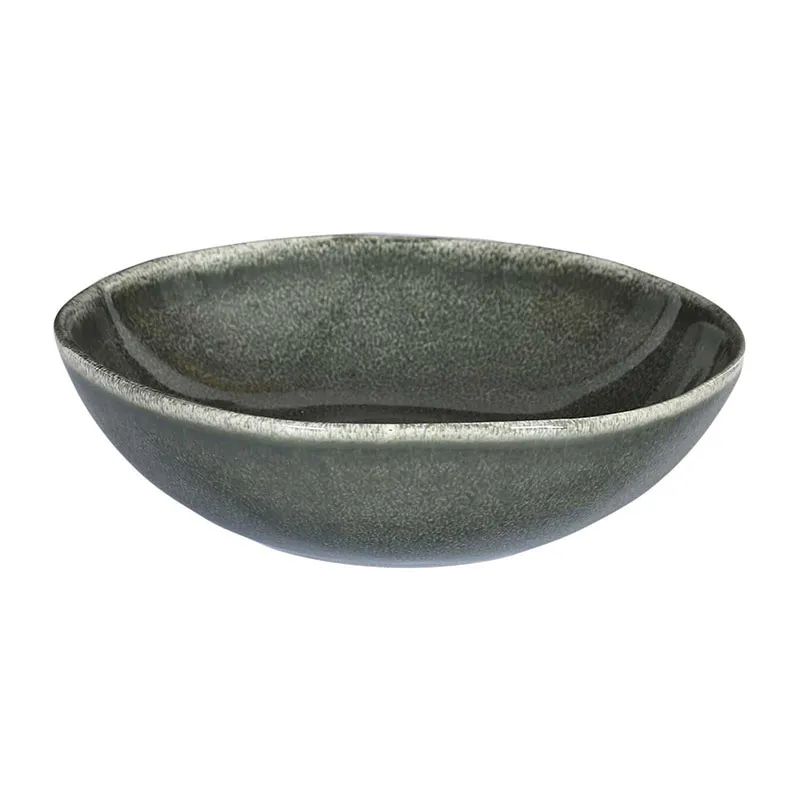 6 Assiettes creuse grès du temps Vert - ø18,5cm-2