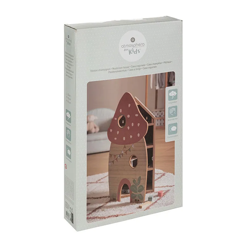 Jeu en bois Maison champignon - 33x19x60cm-5