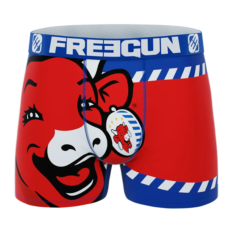 3 Boxers Homme La Vache qui Rit - Rouge/Bleu/Blanc/Noir-1